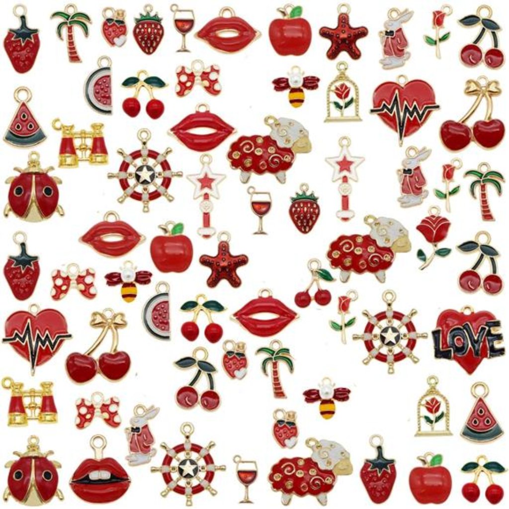 Mixed Enamel Charms Pendants For Jewelry Making Bulk Lot Necklace